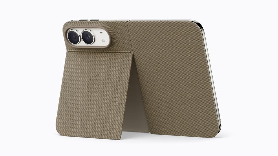 Чехол-книжка iPhone Duo Folio цвета taupe с подставкой